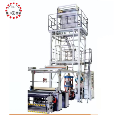 多層共擠內(nèi)冷旋轉(zhuǎn)牽引薄膜吹塑機